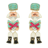 Christmas Nutcracker Seed Bead Earrings