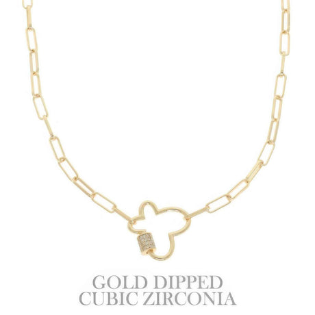 Gold Plated Butterfly Cutout Pendant Necklace