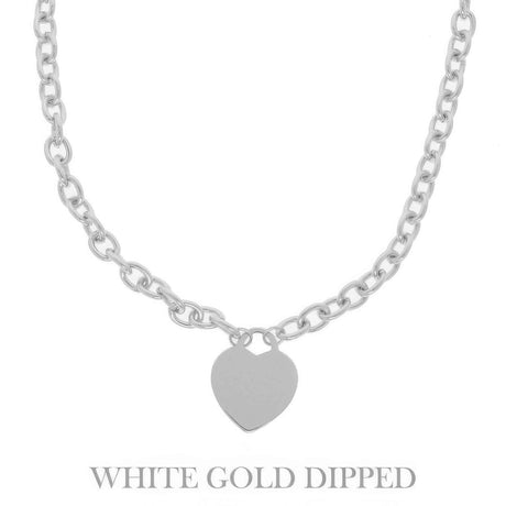Gold Plated Heart Pendant Necklace
