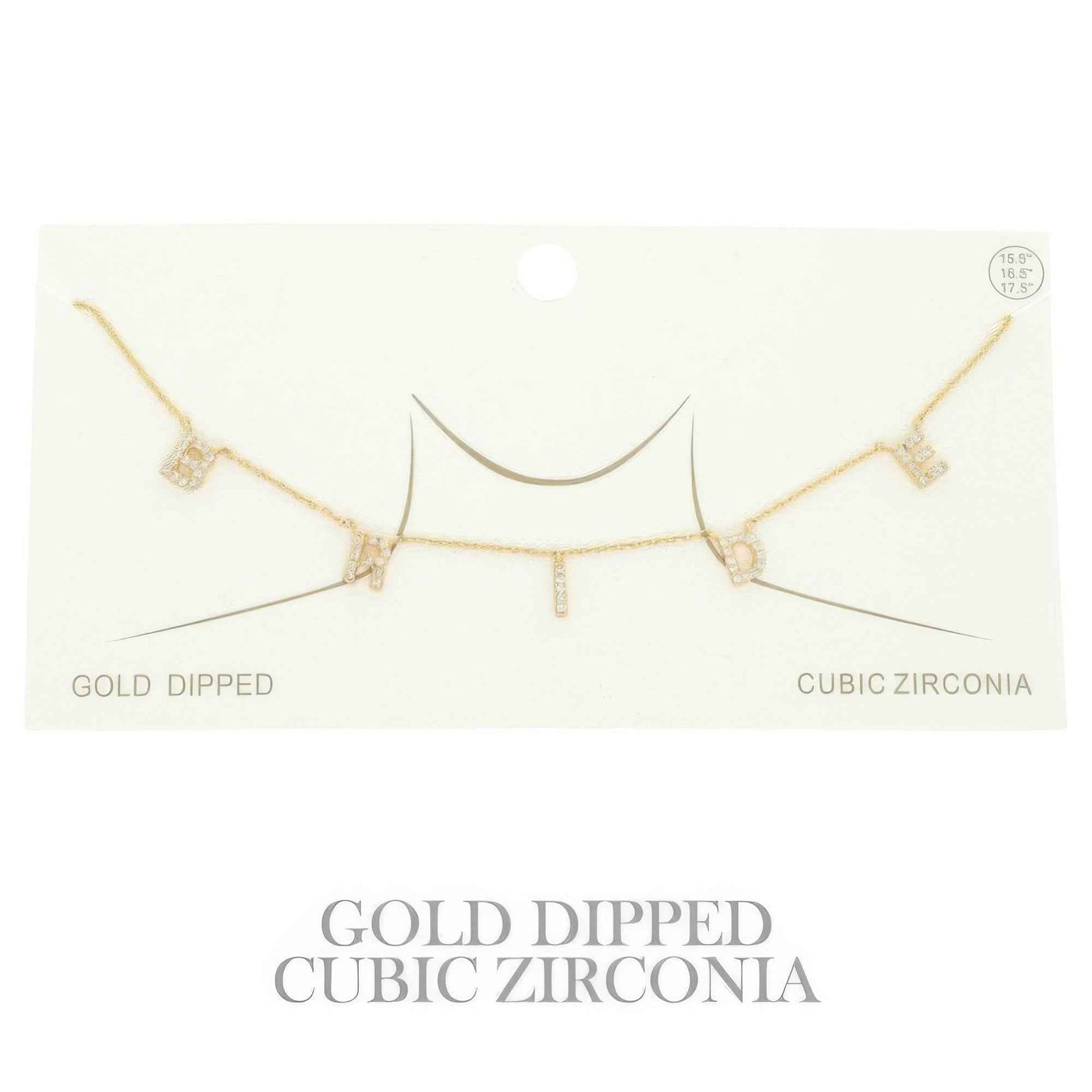 Cz Gold Plated Bride Pendant Necklace