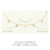 Cz Gold Plated Bride Pendant Necklace