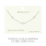 Gold-plated Cz Station Chain Bracelet