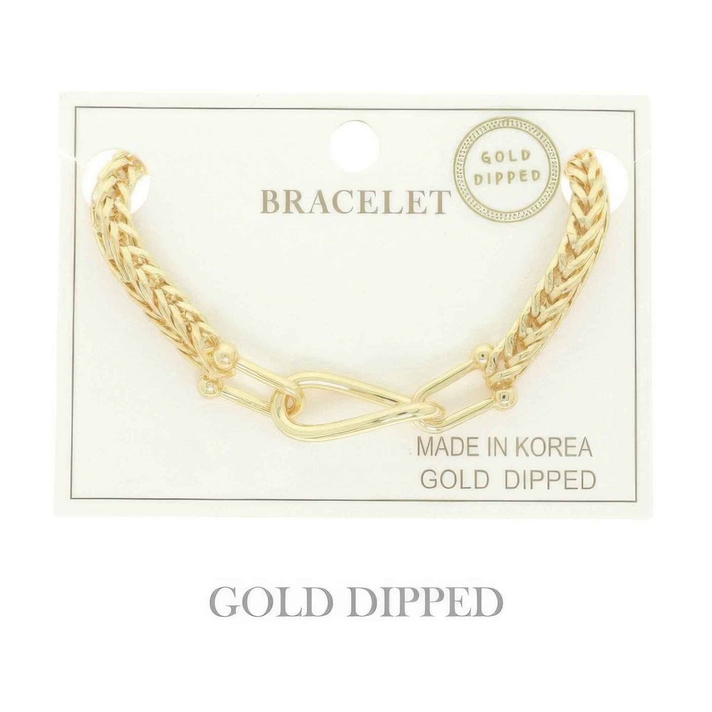 Gold-plated Oval Link Rope-style Chain Bracelet