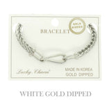 Gold-plated Oval Link Rope-style Chain Bracelet