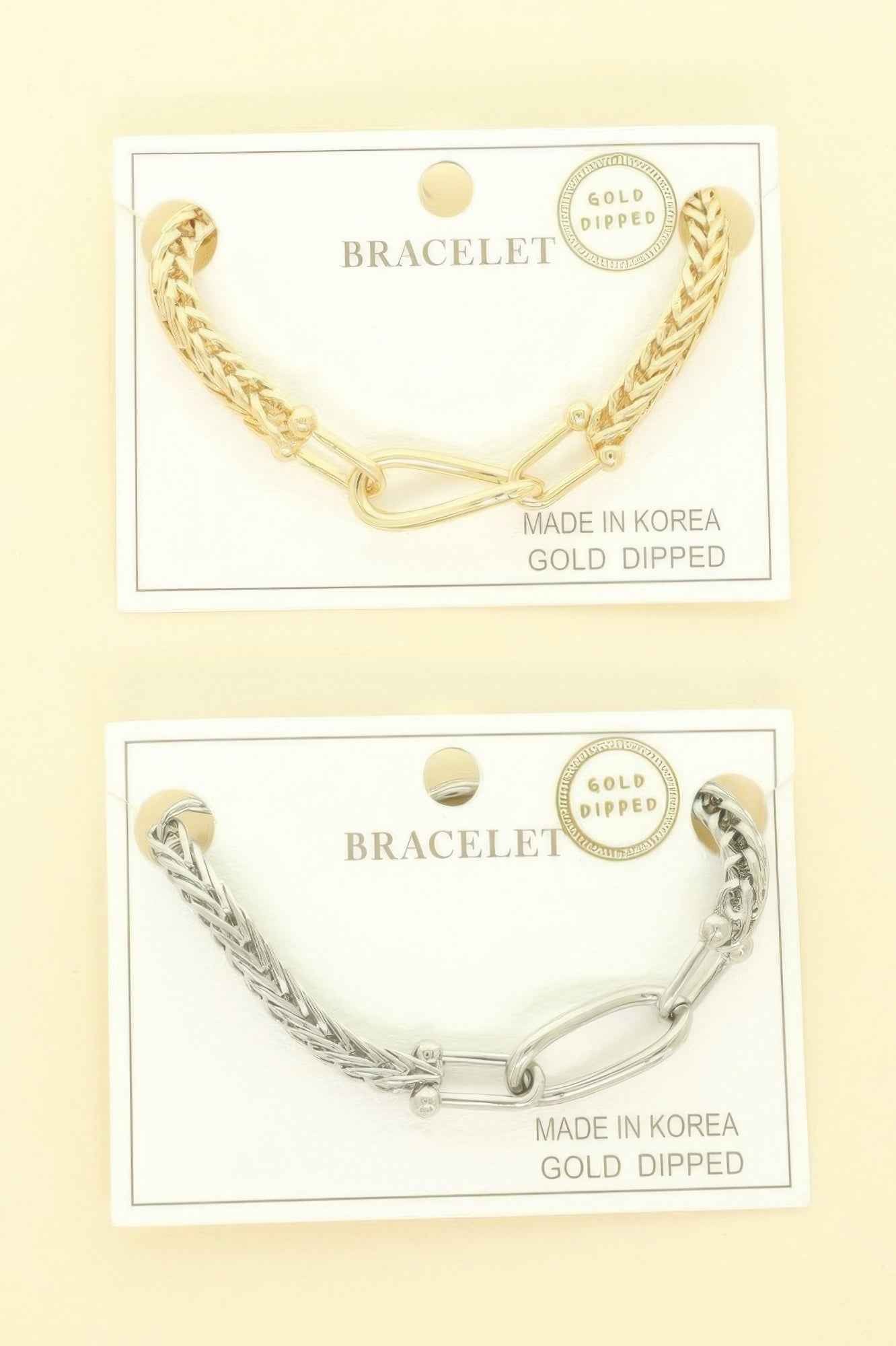 Gold-plated Oval Link Rope-style Chain Bracelet