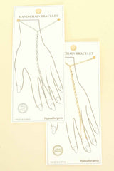 Gold-plated Twisted Hand Chain Bracelet