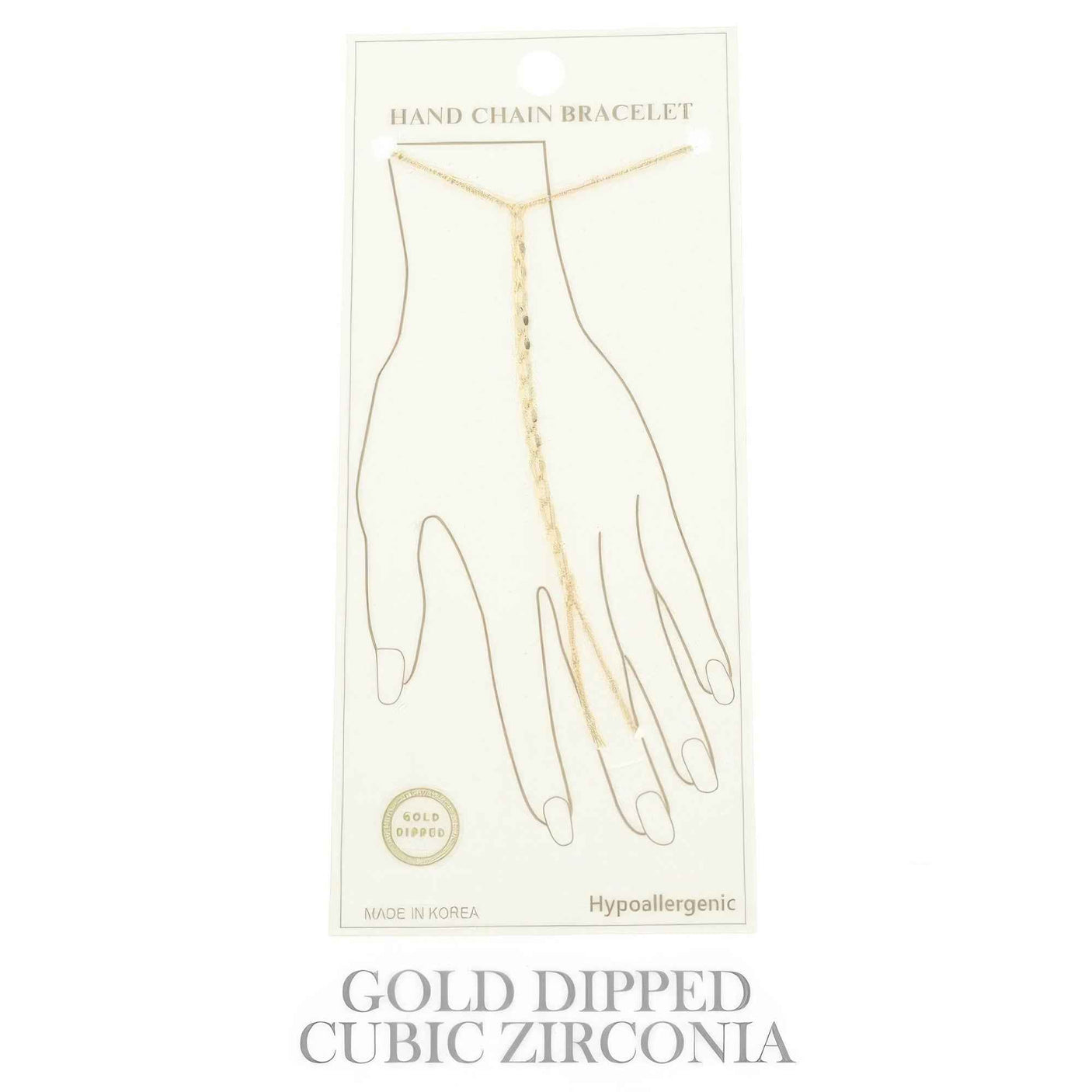 Gold-plated Twisted Hand Chain Bracelet