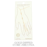 Gold Plated Cz Cable Chain Hand Bracelet
