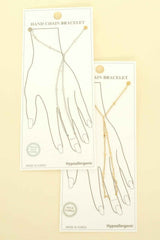 Gold Plated Cross Charm Hand Chain Bracelet