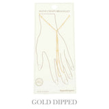 Gold Plated Cross Charm Hand Chain Bracelet