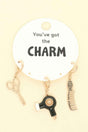 3pc Hair Stylist Theme Assorted Charm Set