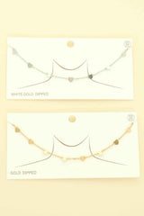 Gold Plated Disc Chain Link Necklace