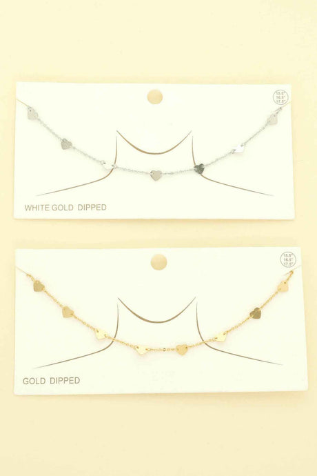 Gold Plated Disc Chain Link Necklace