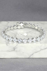 White Gold Plated Cz Tennis Bracelet