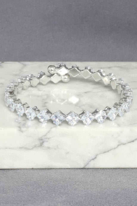 White Gold Plated Cz Tennis Bracelet