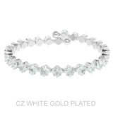 White Gold Plated Cz Tennis Bracelet