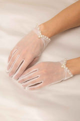 Bridal Sheer Mesh Wrist Length Gloves
