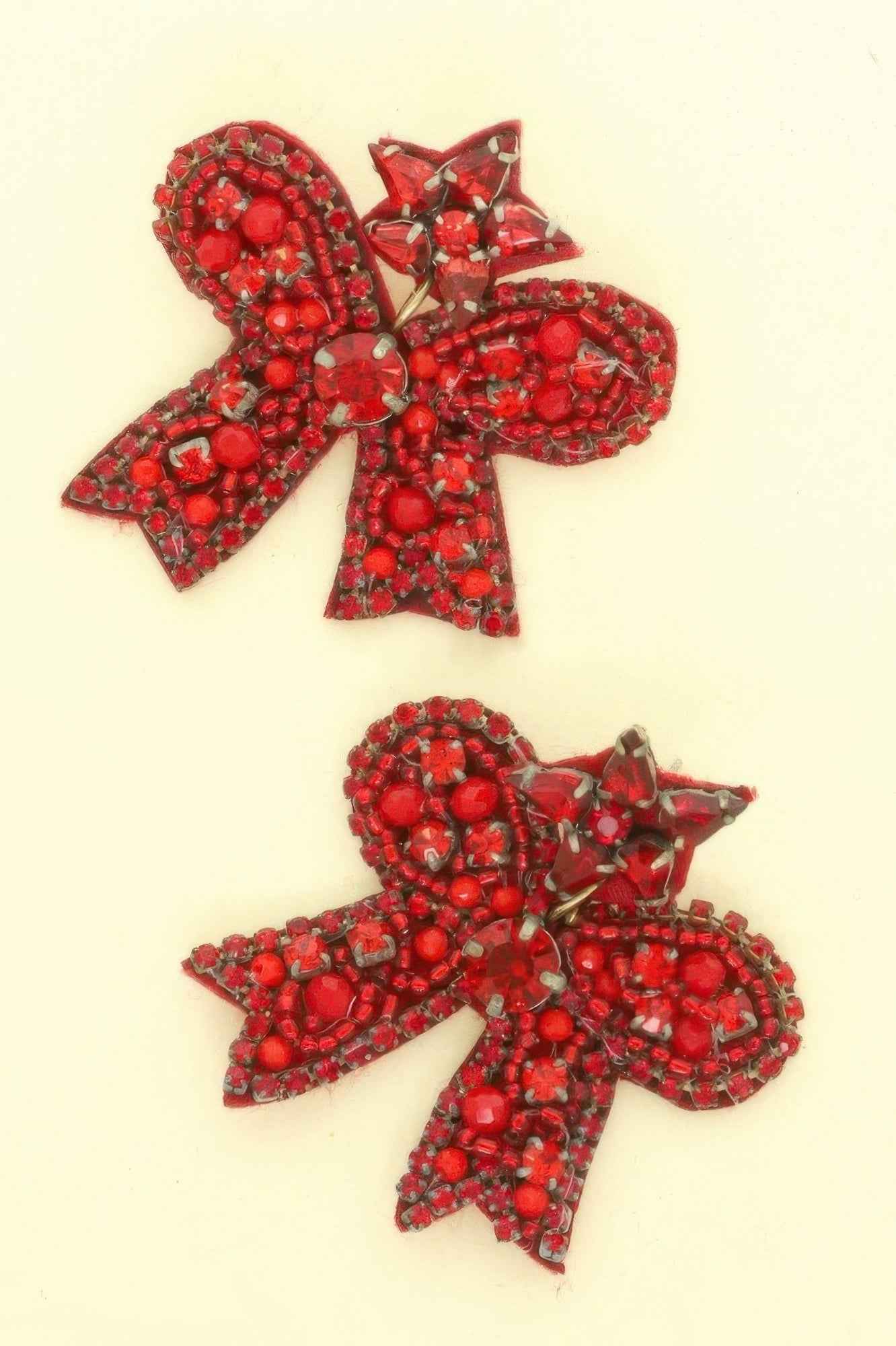 Christmas Bow Post Dangle Earrings