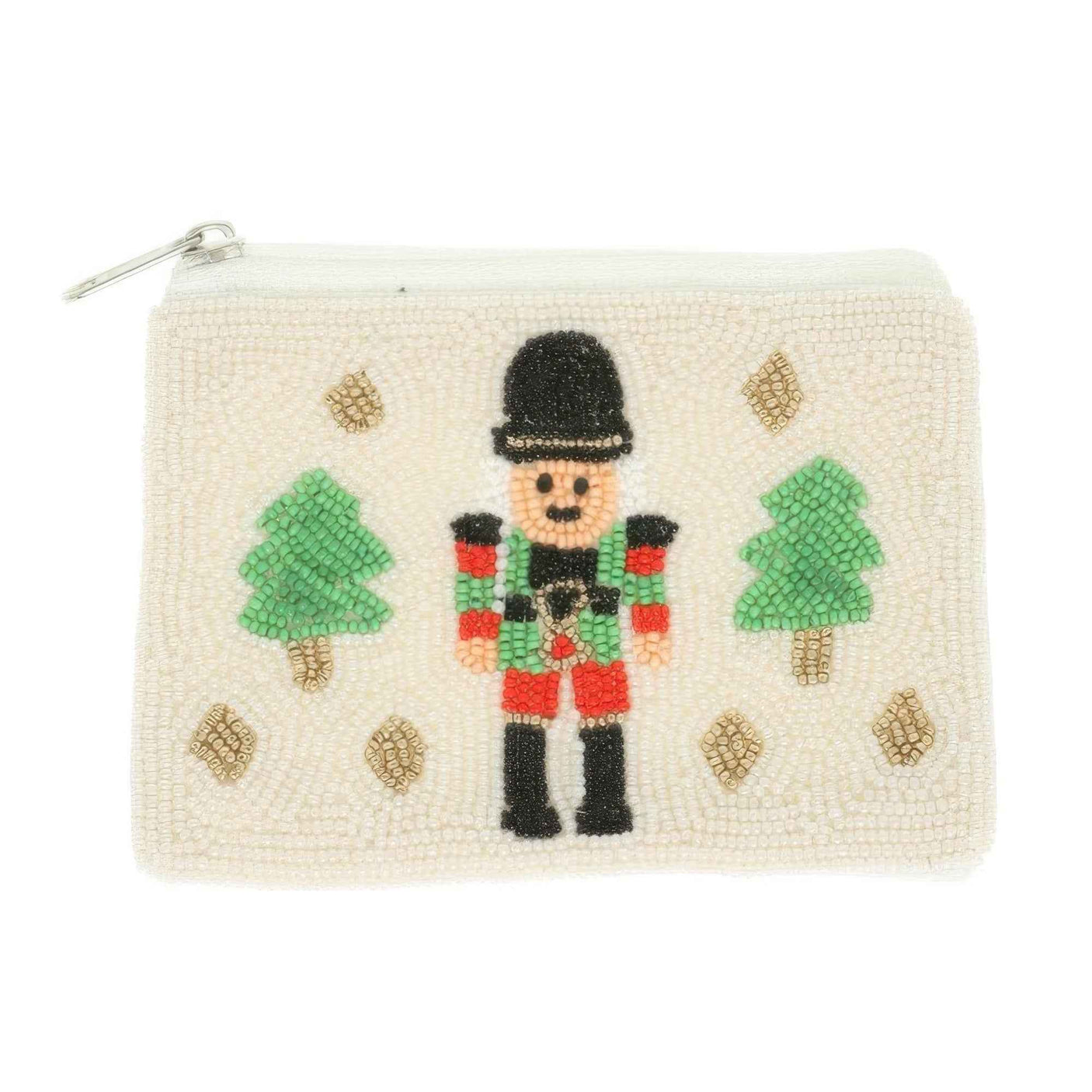 Christmas Nutcrack Beaded Coin Bag