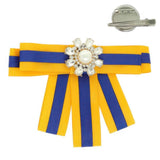 Jeweled Ribbon Hair Clip / Brooch Pin
