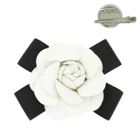 Fabric Rose Hair Clip / Brooch Pin