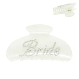 Bride White Acrylic Hair Claw Clip