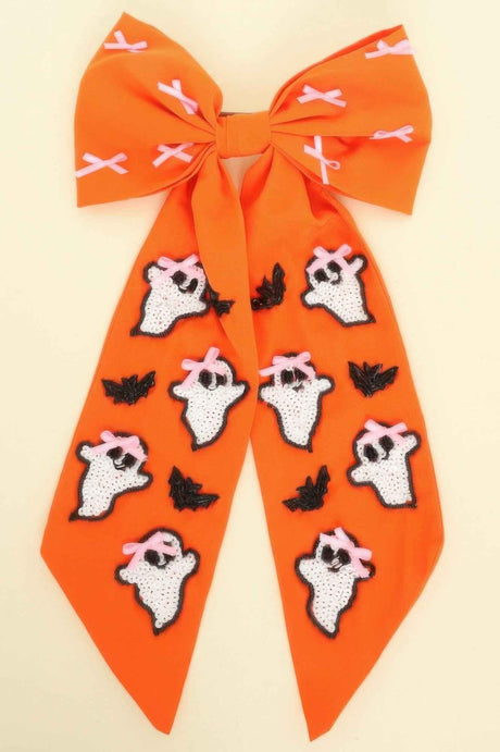 Halloween Theme Ghost Bow Barrette Hair Clip