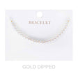 4mm Women's Gold Dipped Pearl Strand Bracelet