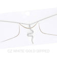 Women's Gold Dipped Cz Pave Snake Necklace