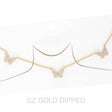 Women's Gold Dipped Cz Pave Butterfly Necklace