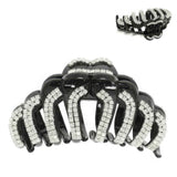 Rhinestone Pave Arch Patterned Hair Claw Clip
