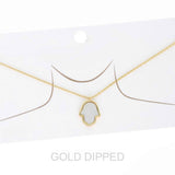 Women's Gold Dipped Hamsa Hand Chain Necklace