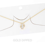 Women's Gold Dipped Cactus Chain Necklace