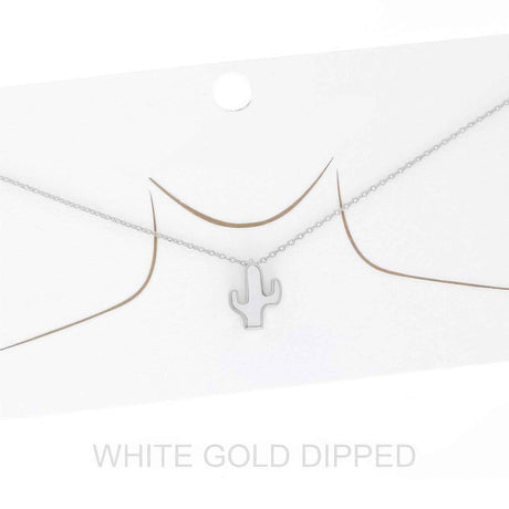 Women's Gold Dipped Cactus Chain Necklace