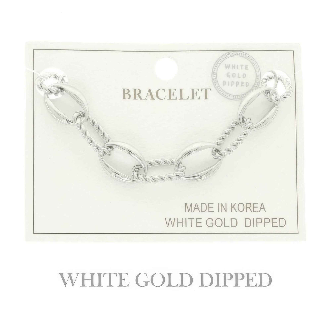 Gold Plated Textured Chain Bracelet