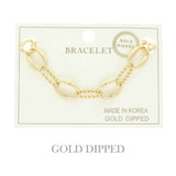 Gold Plated Textured Chain Bracelet