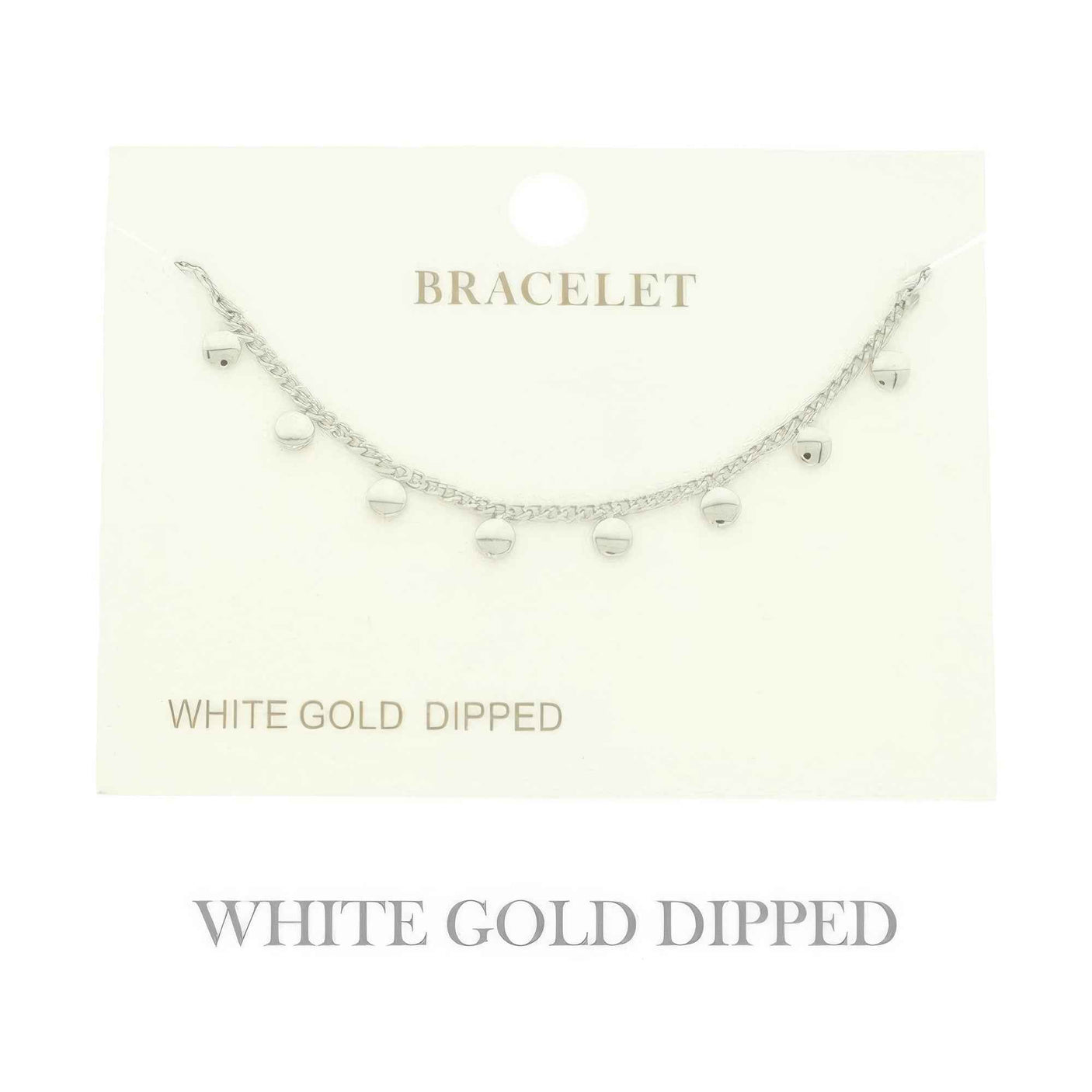Gold Plated Charm Disc Bracelet