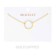 Women's Gold Dipped Open Circle Bracelet