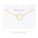 Women's Gold Dipped Open Circle Bracelet