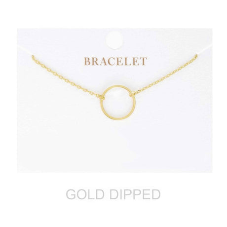 Women's Gold Dipped Open Circle Bracelet