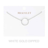 Women's Gold Dipped Open Circle Bracelet