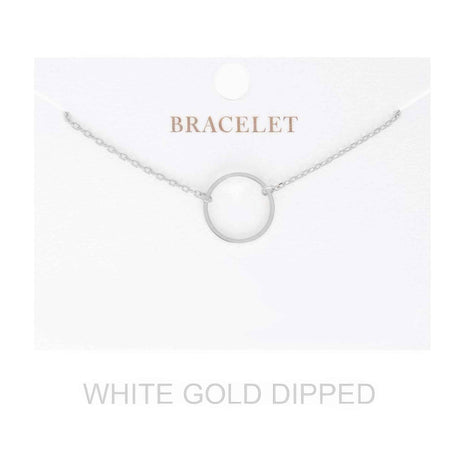 Women's Gold Dipped Open Circle Bracelet