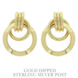 Flash-plated Stacked Doorknocker Earrings
