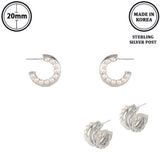 Flash-plated Pearl Hoop Earrings