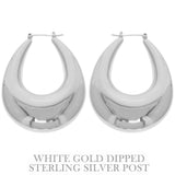 Flash-plated Chunky Oval Hoop Earrings