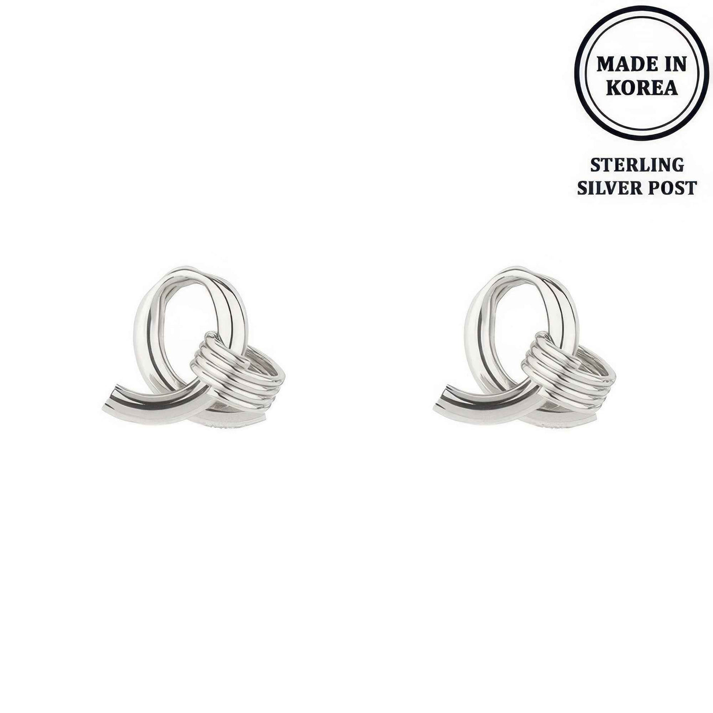 Flash-plated Looped Doorknocker Earrings