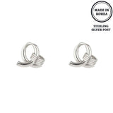 Flash-plated Looped Doorknocker Earrings