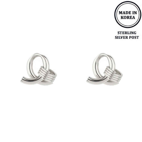 Flash-plated Looped Doorknocker Earrings