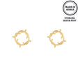 Flash-plated Twisted Wire Open Circle Earrings