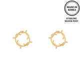 Flash-plated Twisted Wire Open Circle Earrings